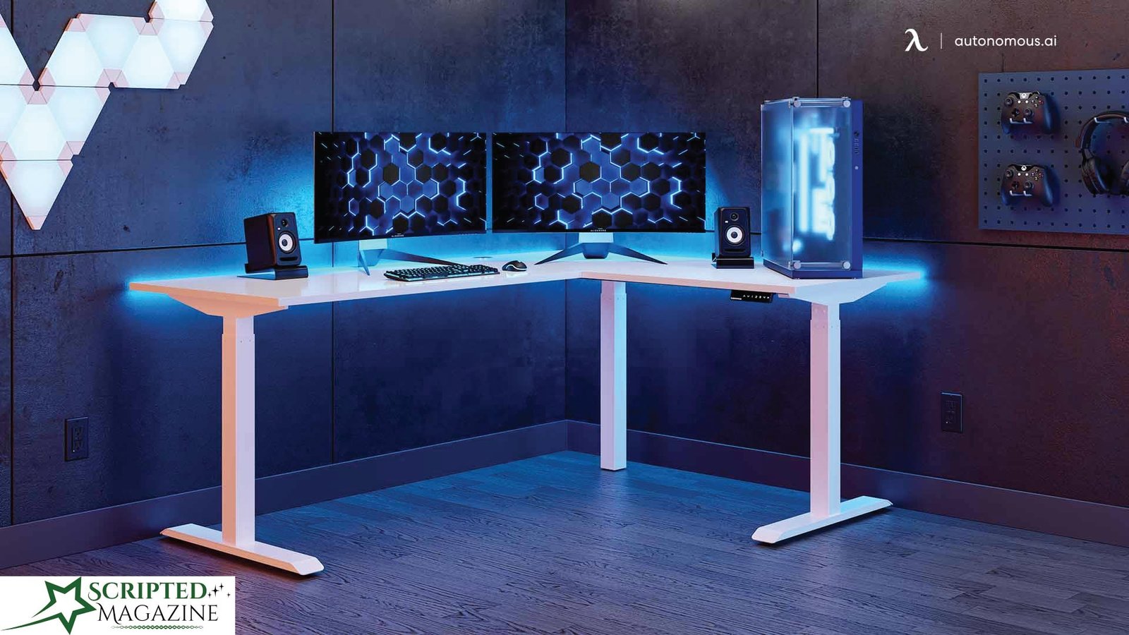 White Futuristic Engineering Gaming Setup