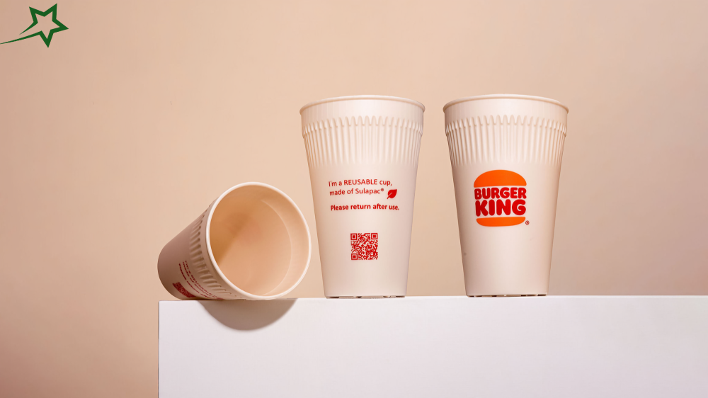 Large White Plastic Burger King Cup