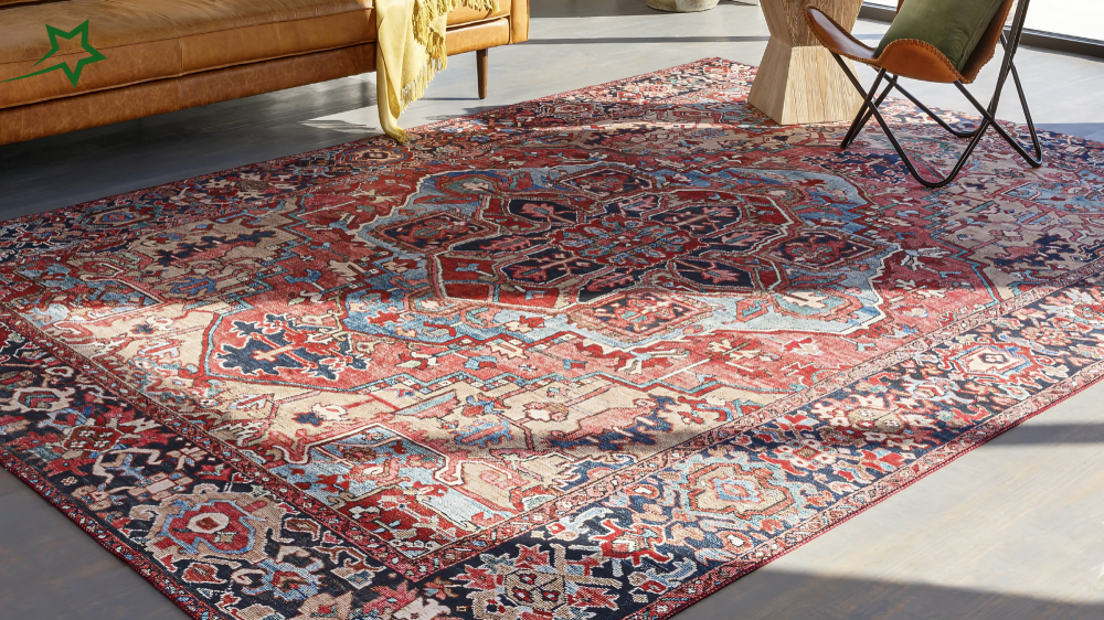 2011 Pottery Barn Big Star Rugs Red and Navy