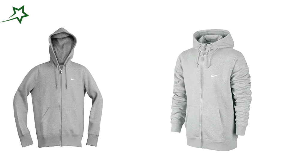 Grey Nike Jacket Zip Up No Background Cartoon